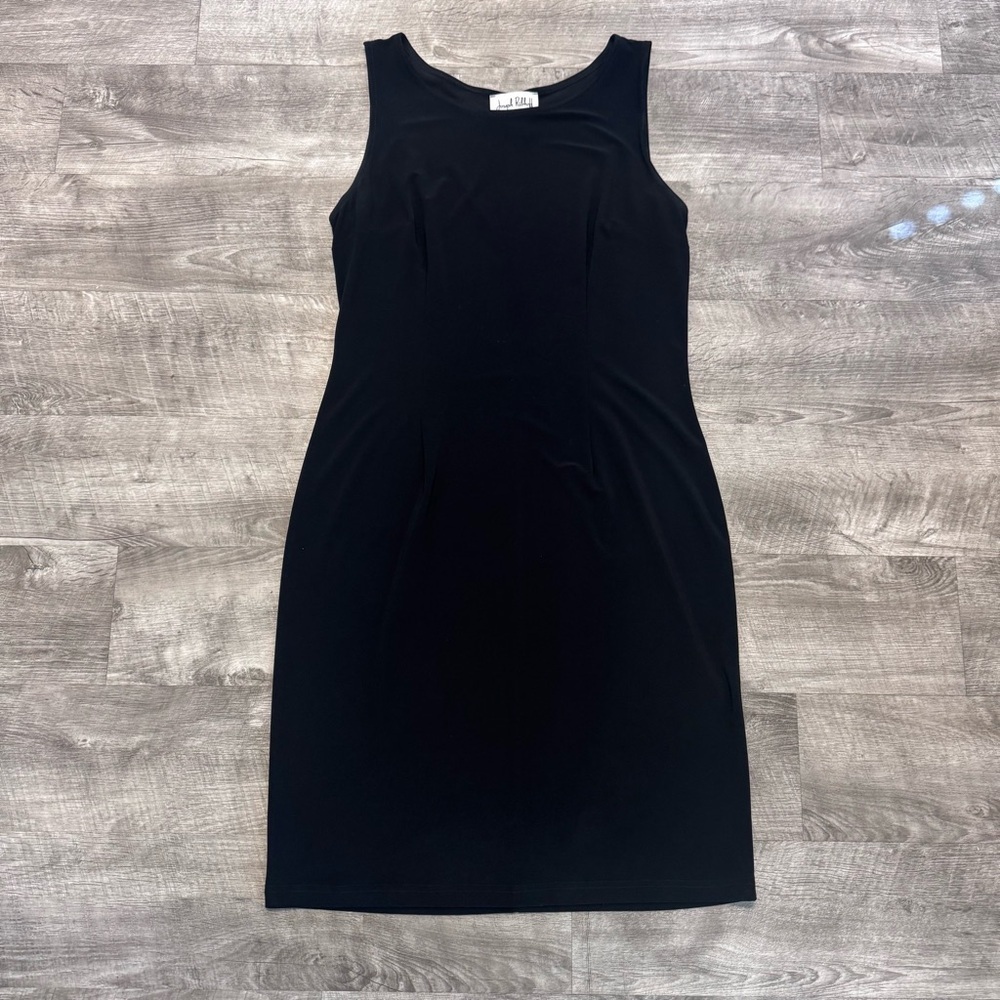 Joseph Ribkoff Black Sleeveless Knee Lenght Sheath Dress Womens Sz. 12